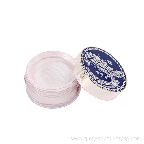 Transparent Cosmetic Loose Powder Jar